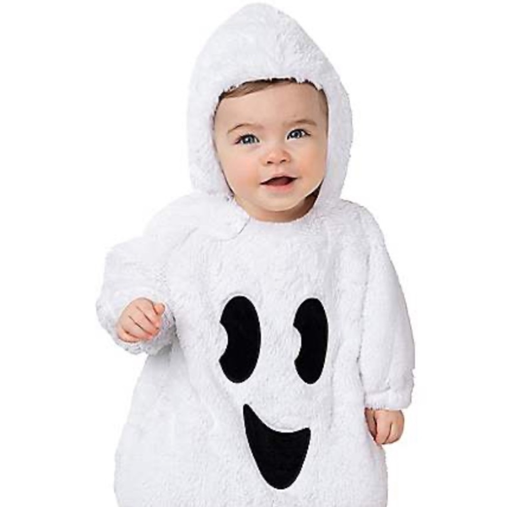 BABY BOO 👻 GHOST BUNTING COSTUME SIZE 0-6 Months EUC